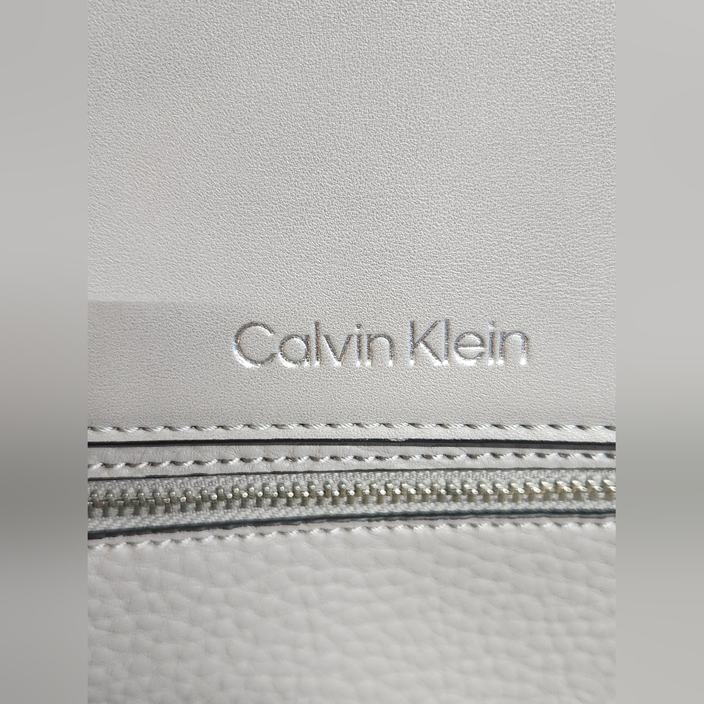 Calvin Klein Elaine Bubble Lamb Novelty Key Item Flap Backpack Dove Gray $168 - Picture 3 of 16